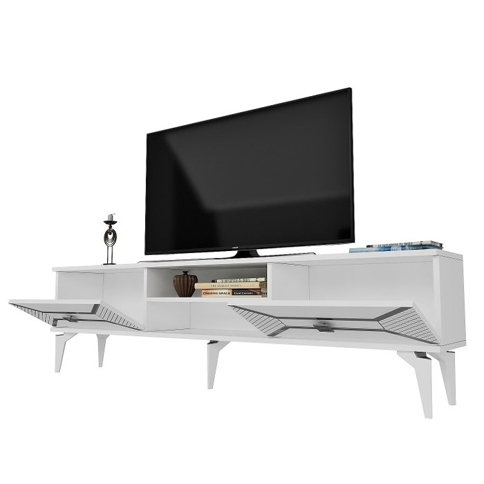 Hanah Home Soporte para TV Blanco y Plata